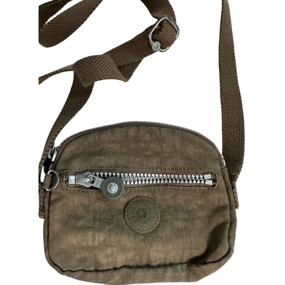 Kipling Mini Crossbody Bag in Earthy Taupe/ Olive Green